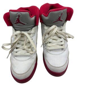 Air Jordan Retro 5 GS White/Varsity Red Sneakers Youth Size 6Y C331
